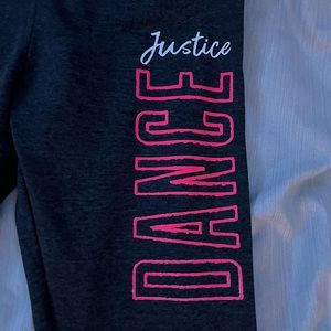 Justice active leggings pink and gray workout leggings